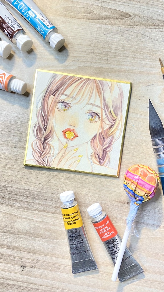 色紙ドローイング(2023年夏)07