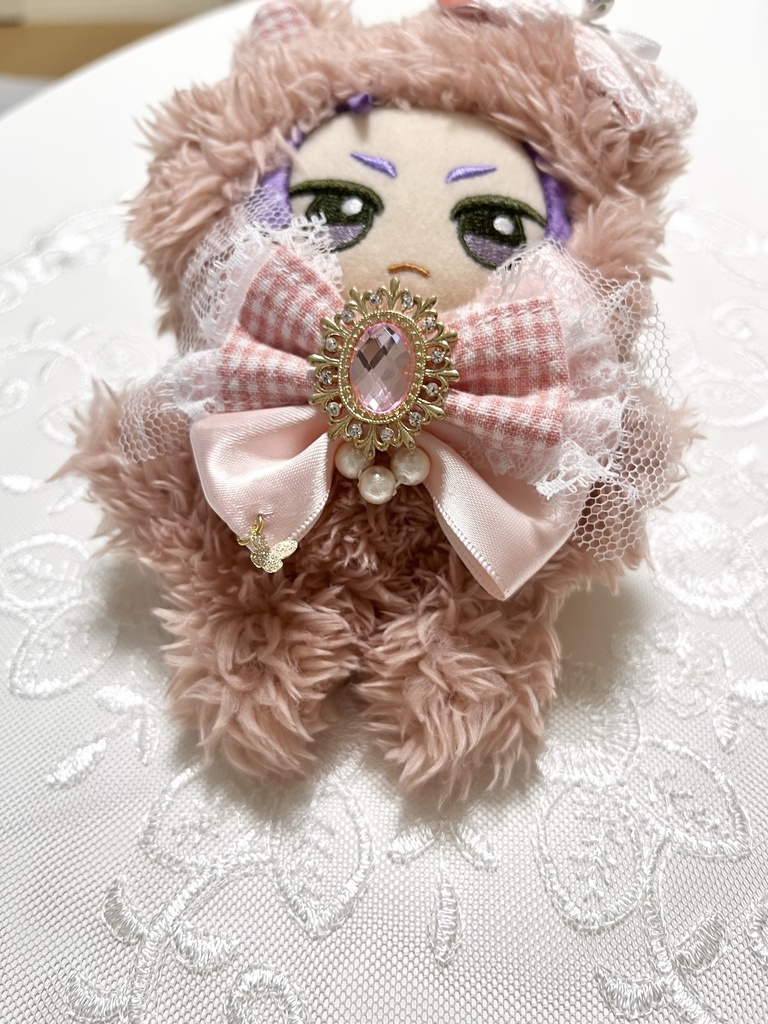 【SOLD OUT】ちびぐるみサイズ ぬい服 いちごみるく色の着ぐるみ 🍓🥛 ブルロぬい