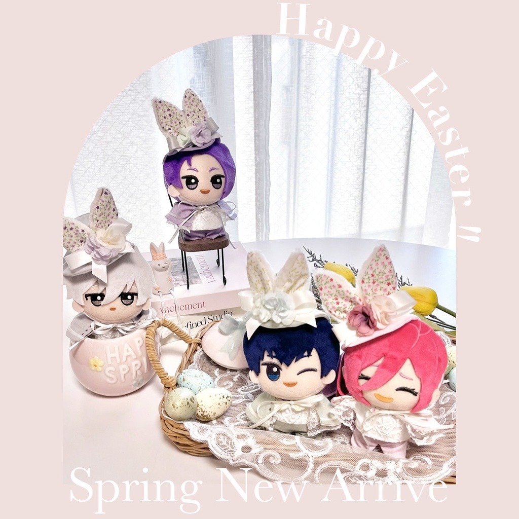 Easter Set 🐰🌷🎨 / 10cm〜11cmぬいサイズ・ちびぐるみ・ブルロぬい服