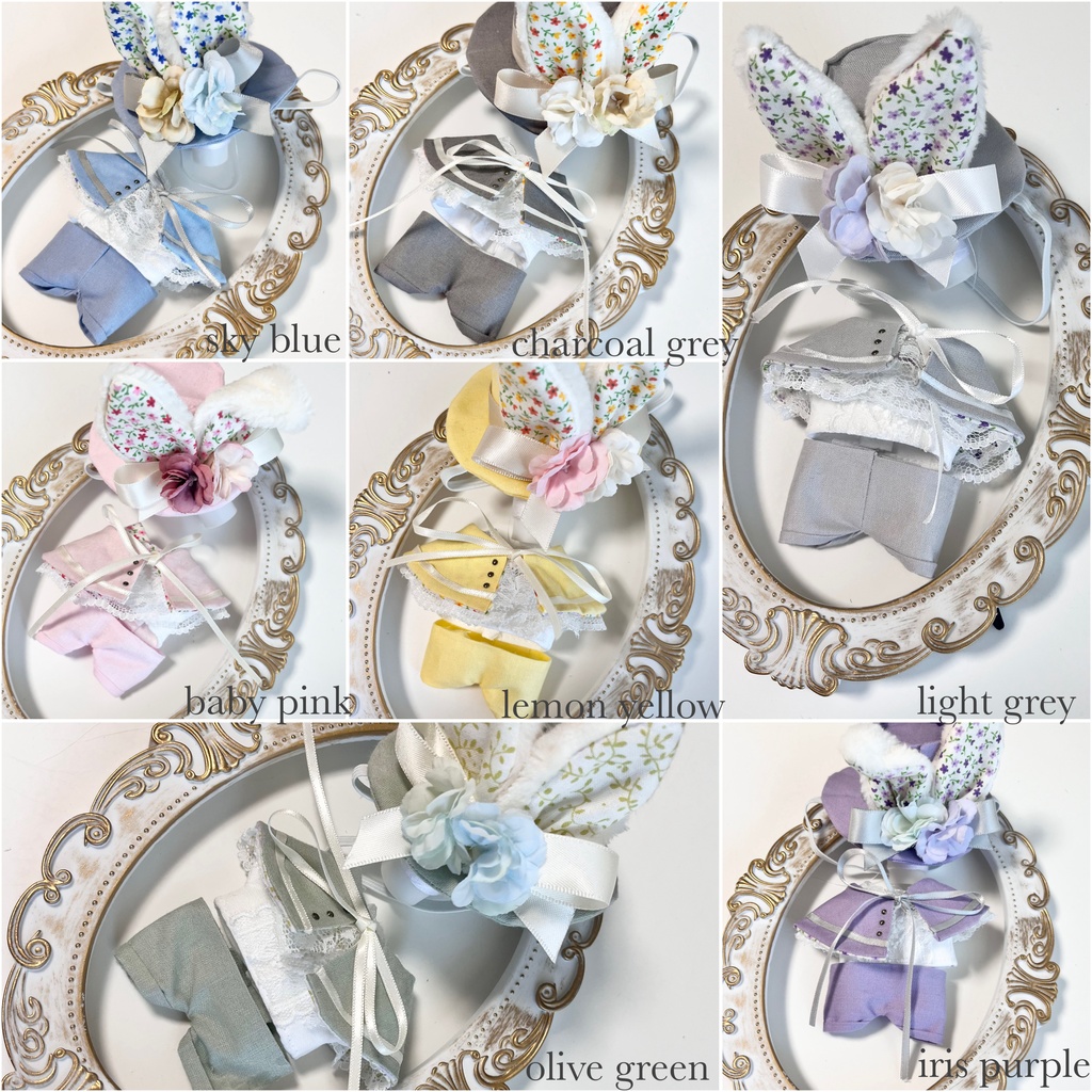 Easter Set 🐰🌷🎨 / 10cm〜11cmぬいサイズ・ちびぐるみ・ブルロぬい服