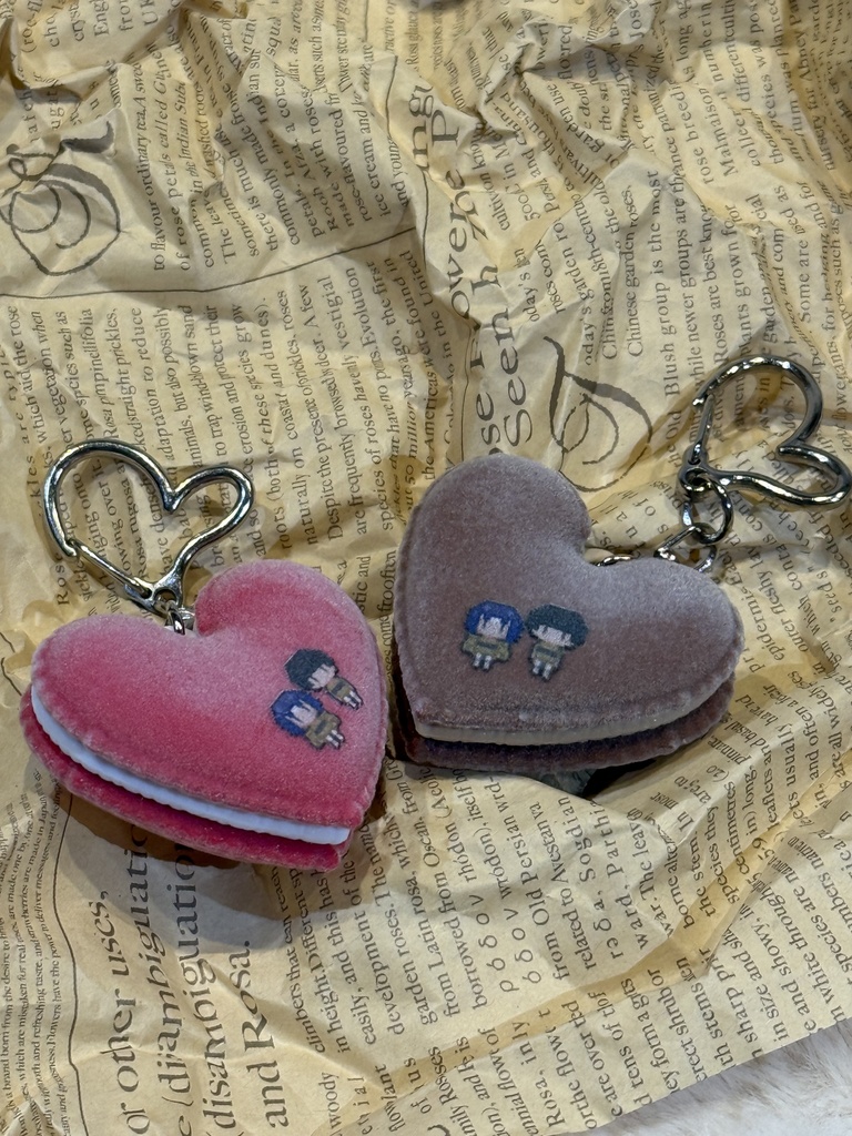 幸真ハートマカロンキーホルダー