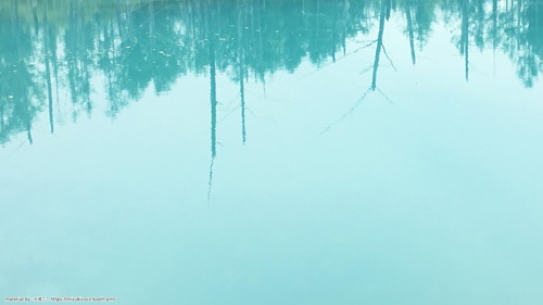YouTube用背景素材(青い池)