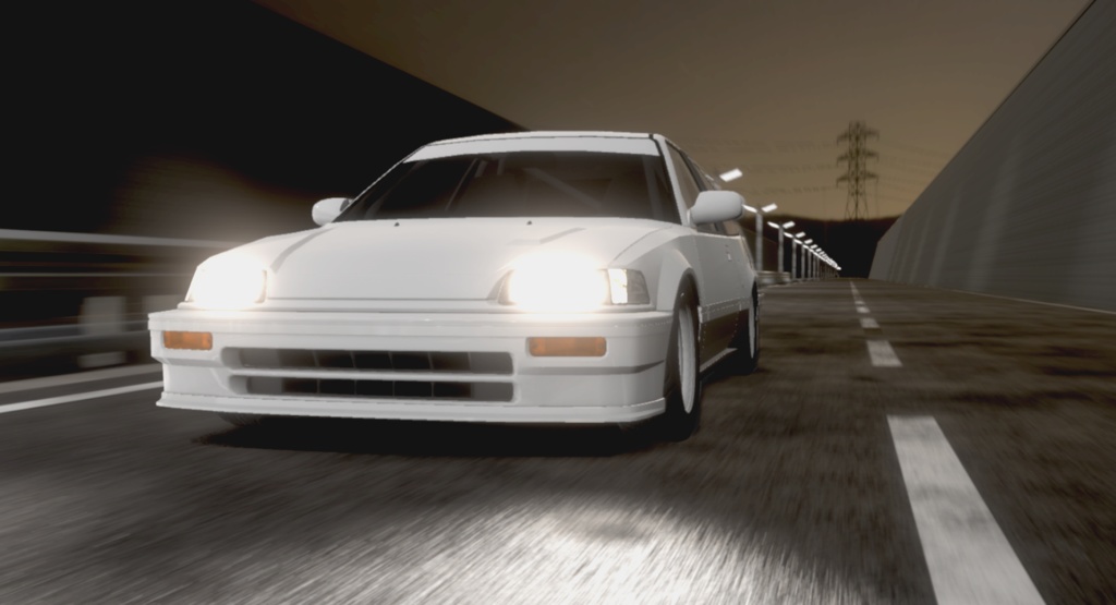 【VRChat・CHIKUWA VEHICLE SYSTEM 2対応】平成元年頃の市民向けコンパクトカー『Grand』(競技仕様)