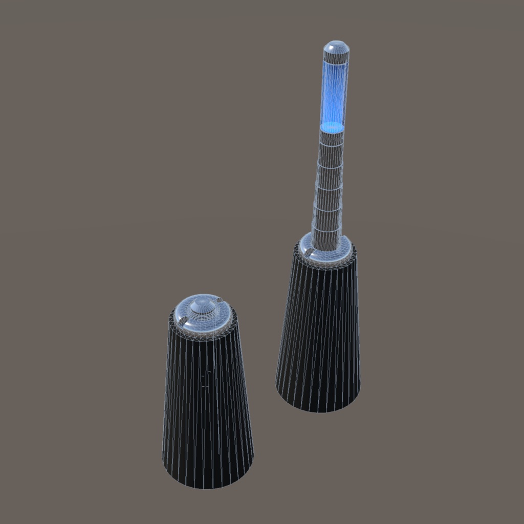 【VRChat向け3Dモデル】汎用電動コーナーポール