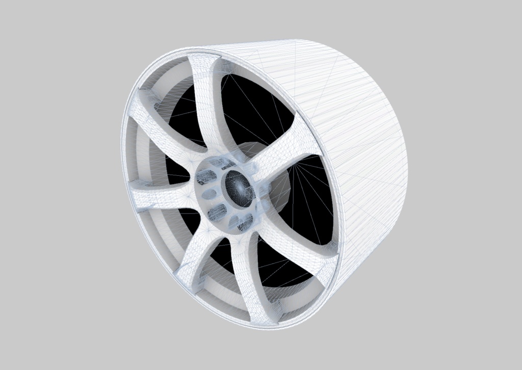 【VRChat向け3Dモデル】7本スポークホイール