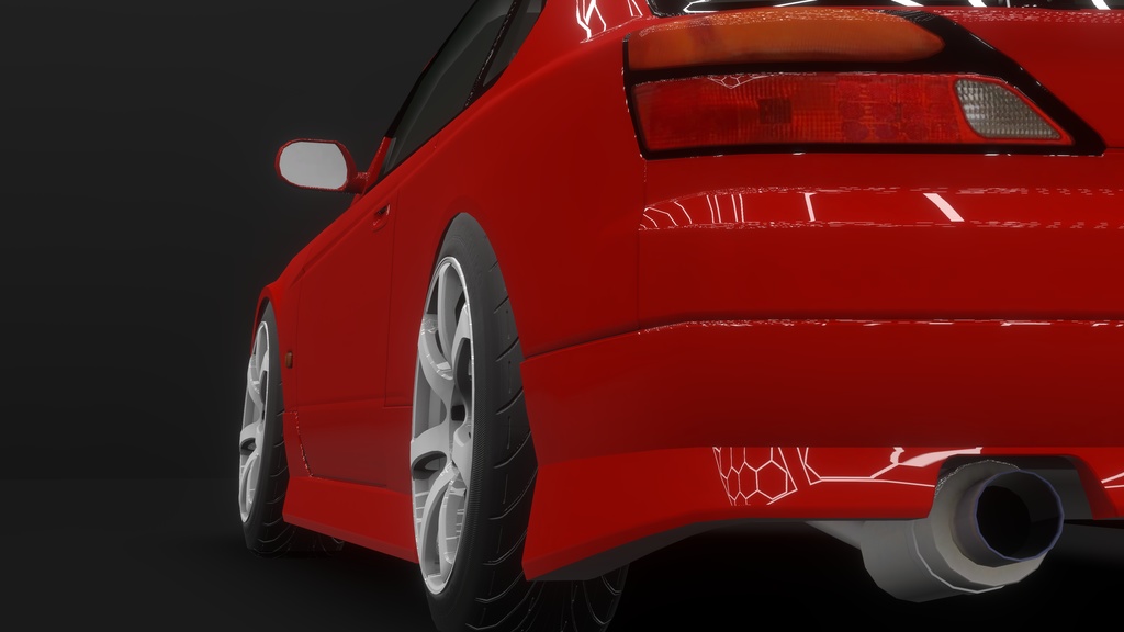 【VRChat向け3Dモデル】7本スポークホイール