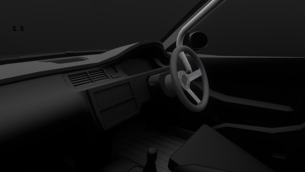 【VRChat・CHIKUWA VEHICLE SYSTEM 2対応】90年代前期の市民向けコンパクトカー『EG-Sports』(競技仕様)