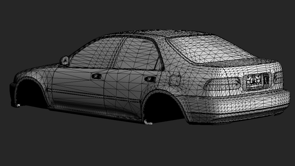 【VRChat・CHIKUWA VEHICLE SYSTEM 2対応】90年代前期の市民向けコンパクトカー『EG-Sports』(競技仕様)