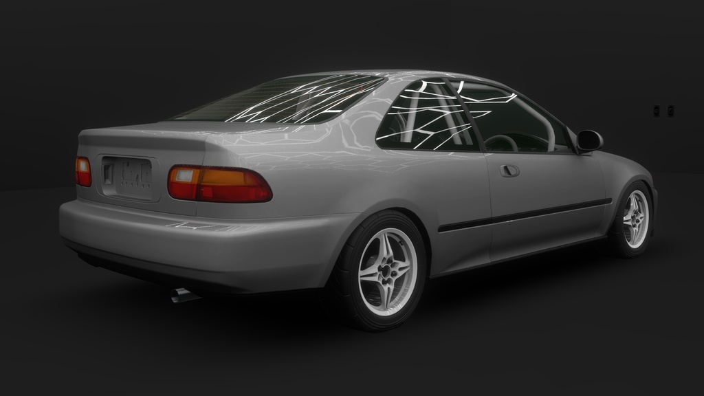 【VRChat・CHIKUWA VEHICLE SYSTEM 2対応】90年代前期の市民向けコンパクトカー『EG-Sports』(競技仕様)