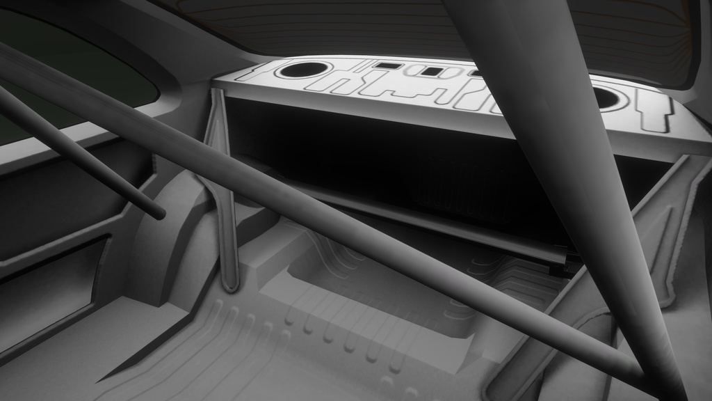 【VRChat・CHIKUWA VEHICLE SYSTEM 2対応】90年代前期の市民向けコンパクトカー『EG-Sports』(競技仕様)