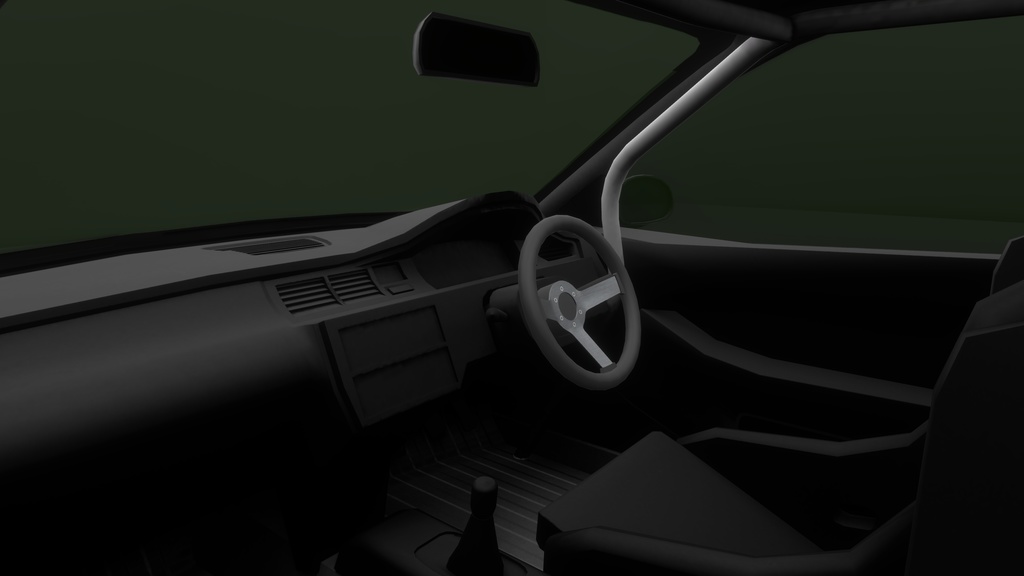 【VRChat・CHIKUWA VEHICLE SYSTEM 2対応】90年代前期の市民向けコンパクトカー『EG-Sports』(競技仕様)