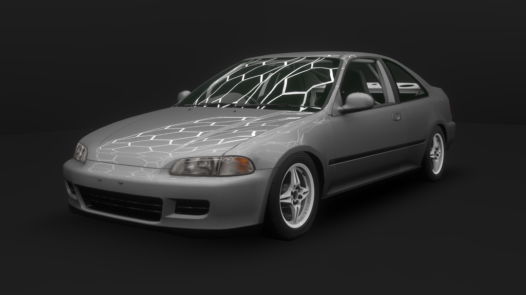 【VRChat・CHIKUWA VEHICLE SYSTEM 2対応】90年代前期の市民向けコンパクトカー『EG-Sports』(競技仕様)