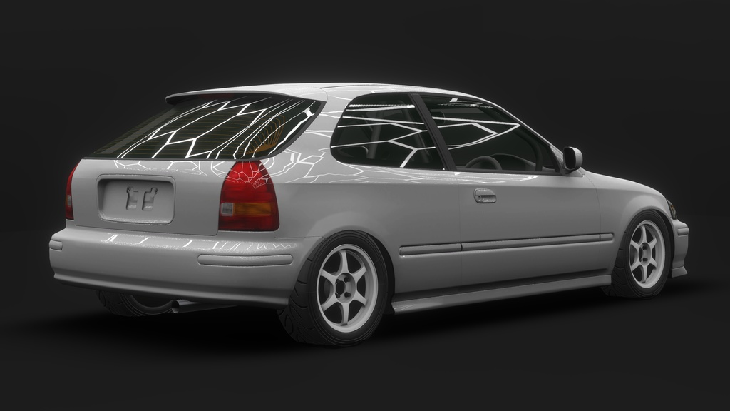 【VRChat・CHIKUWA VEHICLE SYSTEM 2対応】90年代後期の市民向けコンパクトカー『EK-Miracle』(競技仕様)