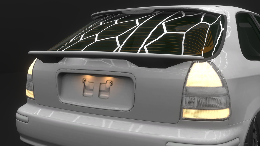 【VRChat・CHIKUWA VEHICLE SYSTEM 2対応】90年代後期の市民向けコンパクトカー『EK-Miracle』(競技仕様)