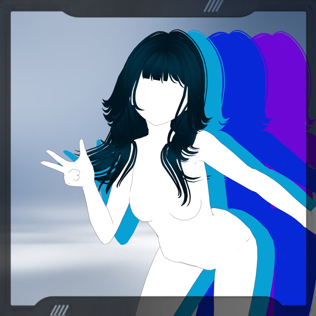 1 Dollar SALE !!!! Wolf Cut With Bangs Rigged Unity Package for Vtuber Vtuber向け前髪ありウルフカットのリグ付きUnityパッケージ