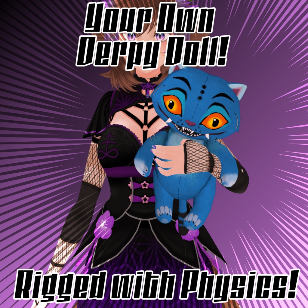 Rigged Derpy Tiger Doll! Kpop Demon Hunters KPOPガールズ! デーモン・ハンターズ VNYAN PROP