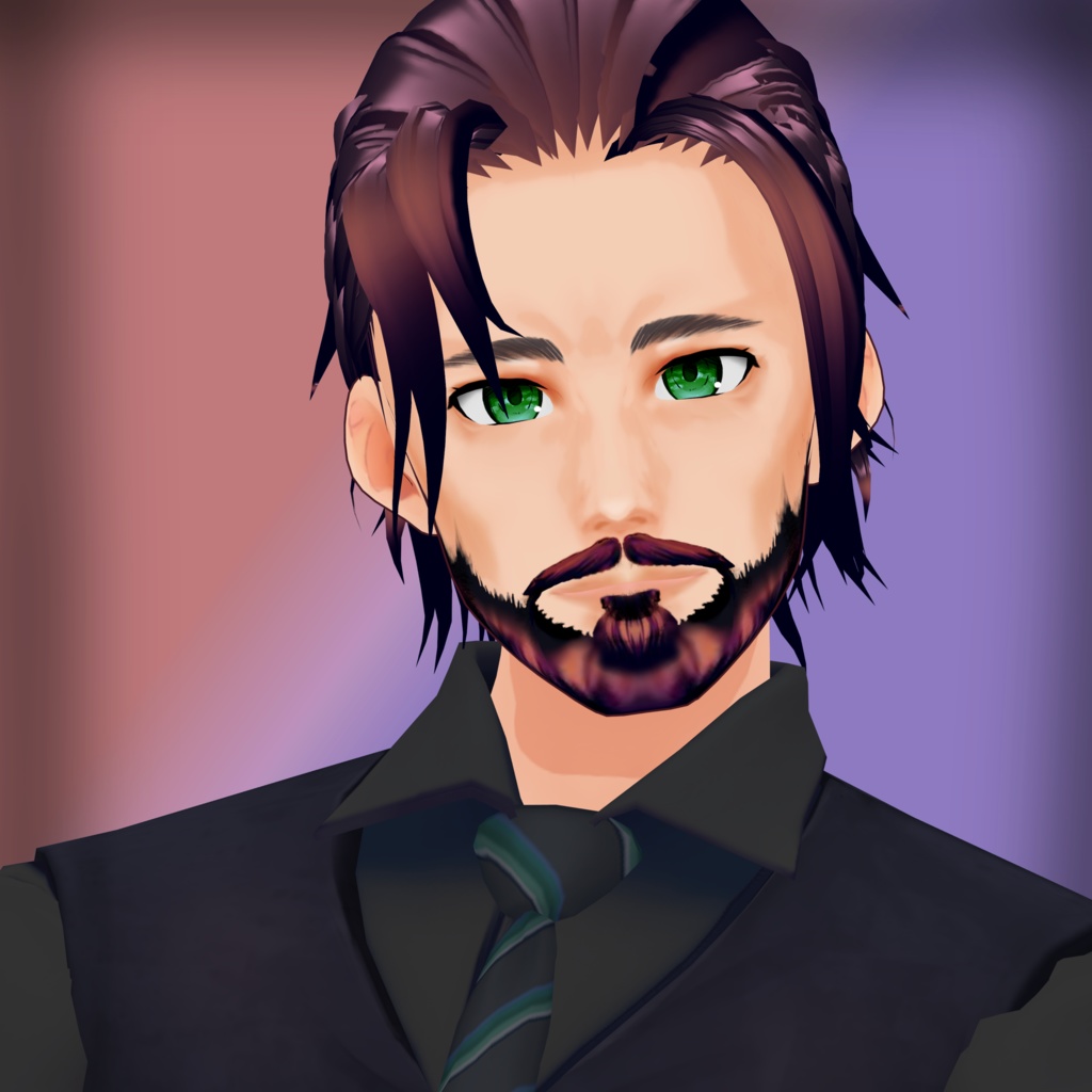 Realistic Bearded Face Texture VROID