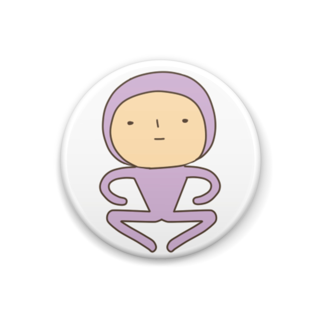 全身タイツくん 缶バッヂ J