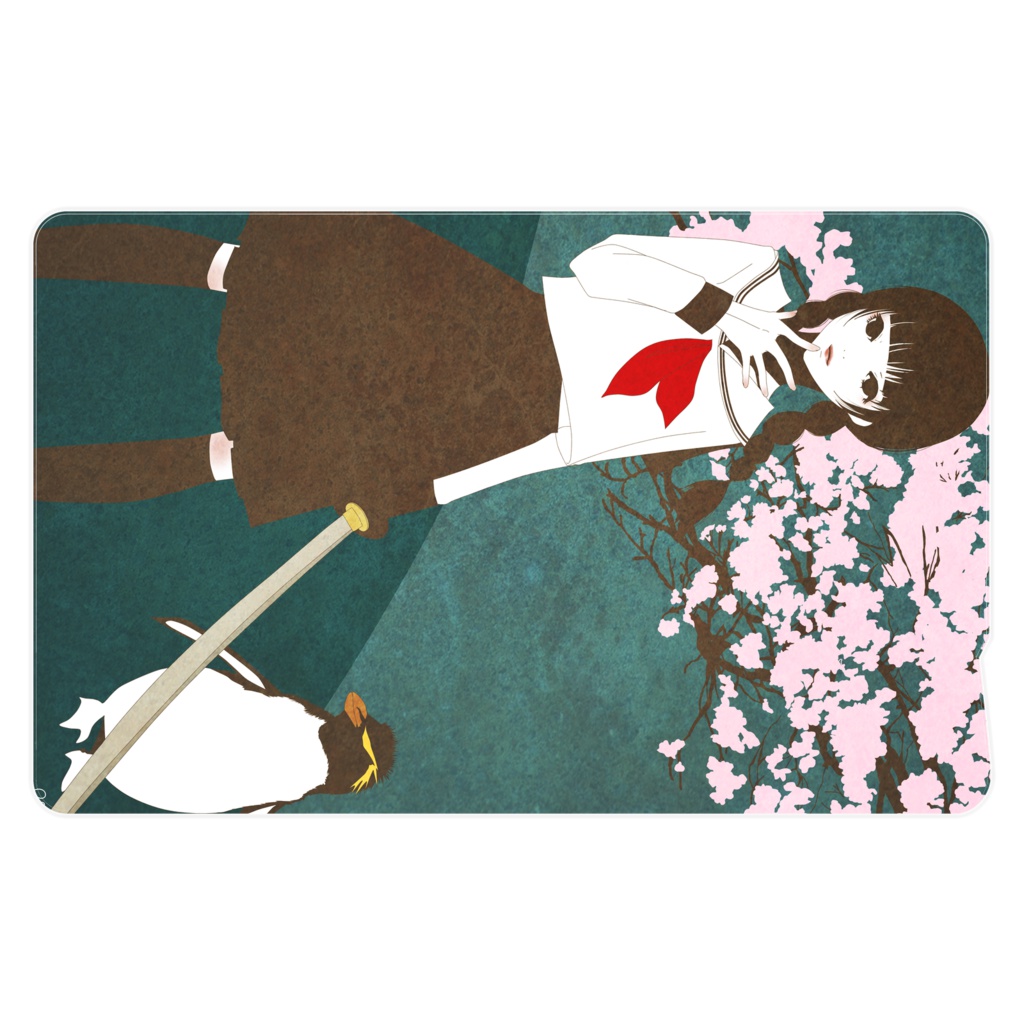 桜とセーラー服　ＩＣカードステッカー