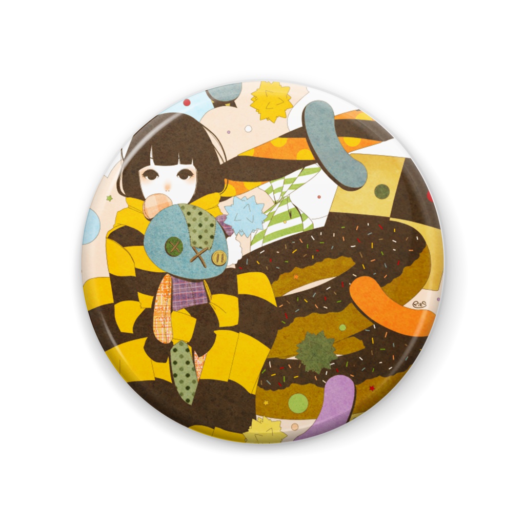 スイーツ少女　缶バッヂ