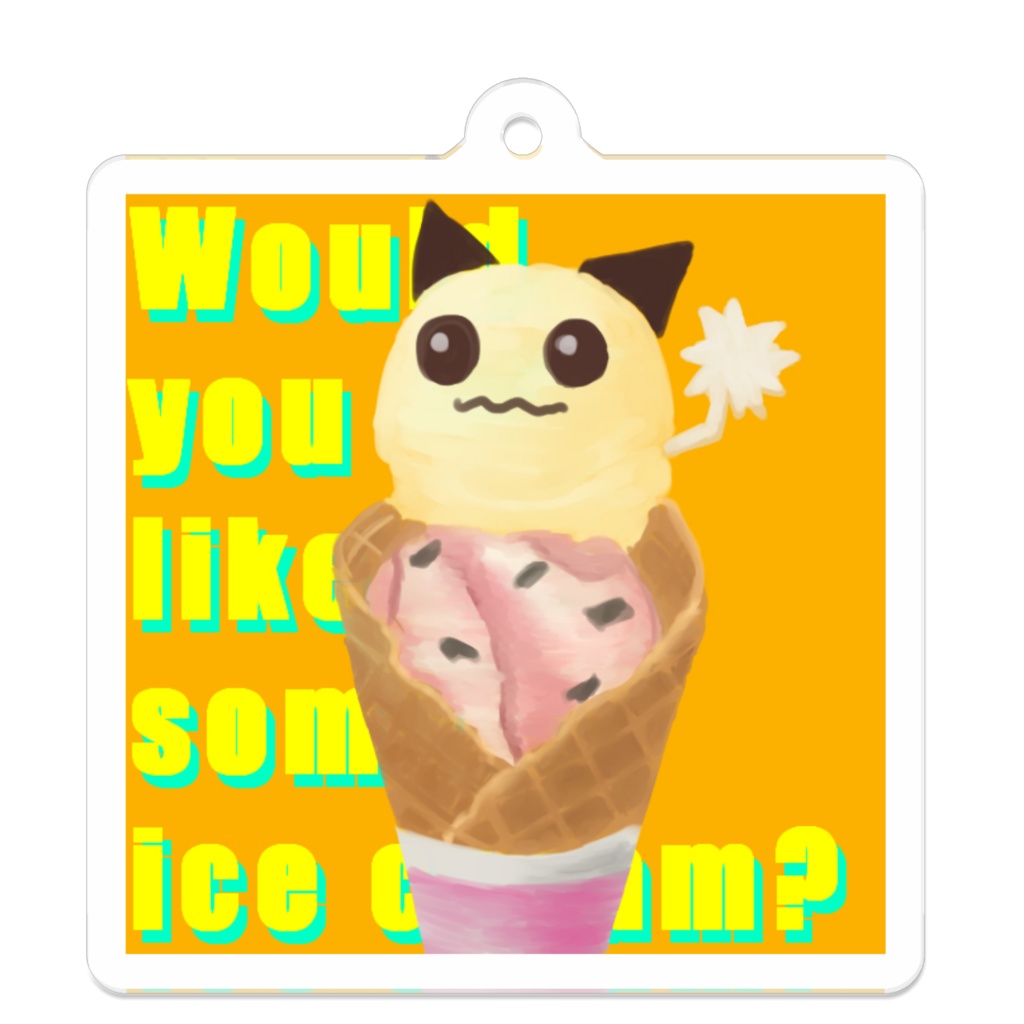 ポルヴォーラアイスのアクキー(四角)