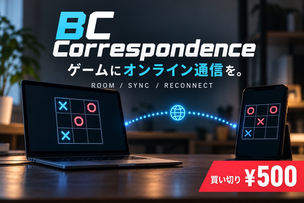 BC Correspondence｜ゲーム向け軽量オンライン通信SDK