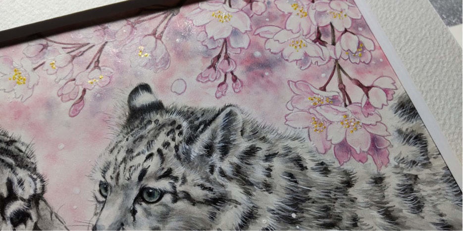 桜の季節の想い (額装原画)