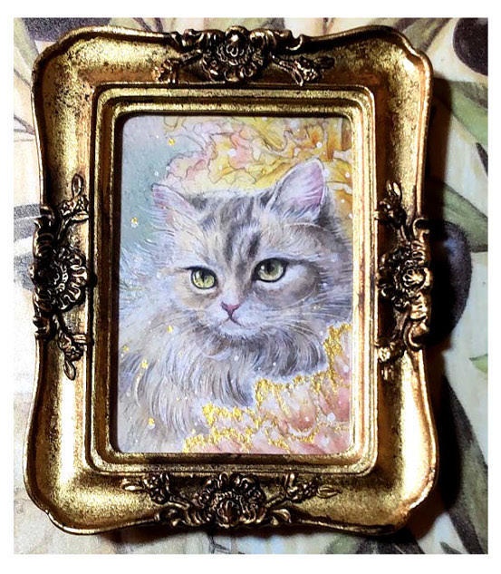 「春暁」額装作品