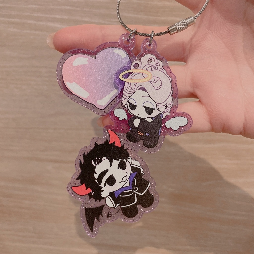 紫組アクリルキーホルダー