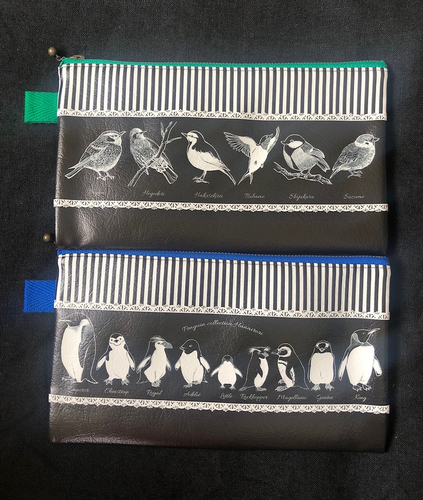 合皮ポーチ　ペンギンのみ