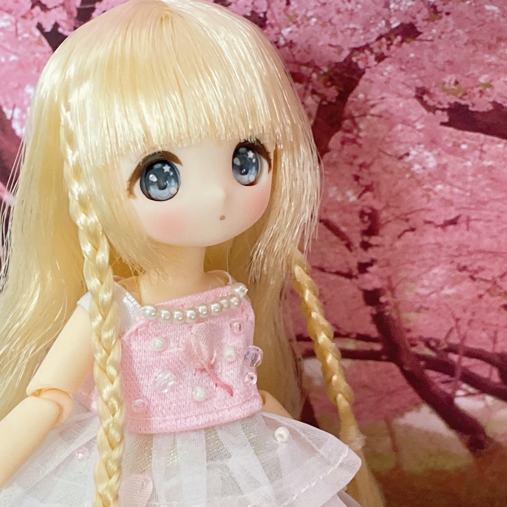 桜舞うふわふわリボン刺繍のドレス♡*。゜3点set