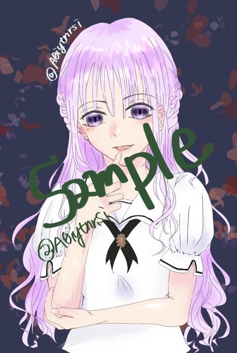 ポストカード　お嬢様