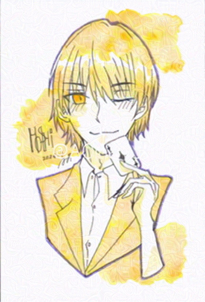 「わんだー×ハルモニア」単色ドローイング