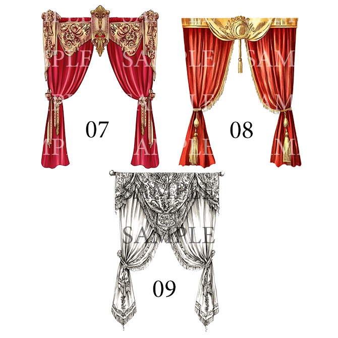 カーテン素材 9種類セット(01~09)