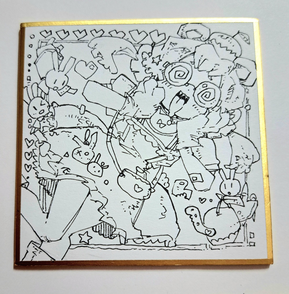 アップルベアア豆色紙原画