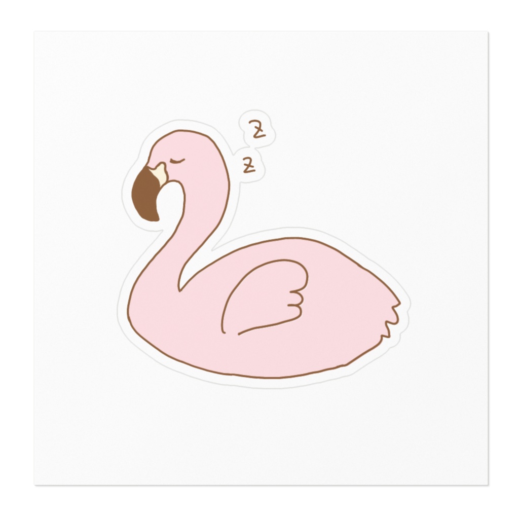眠りのflamingo ステッカー