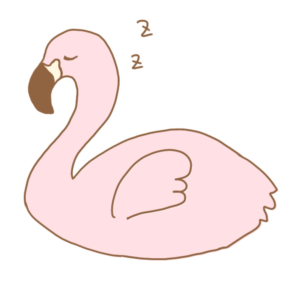 眠りのflamingo ステッカー