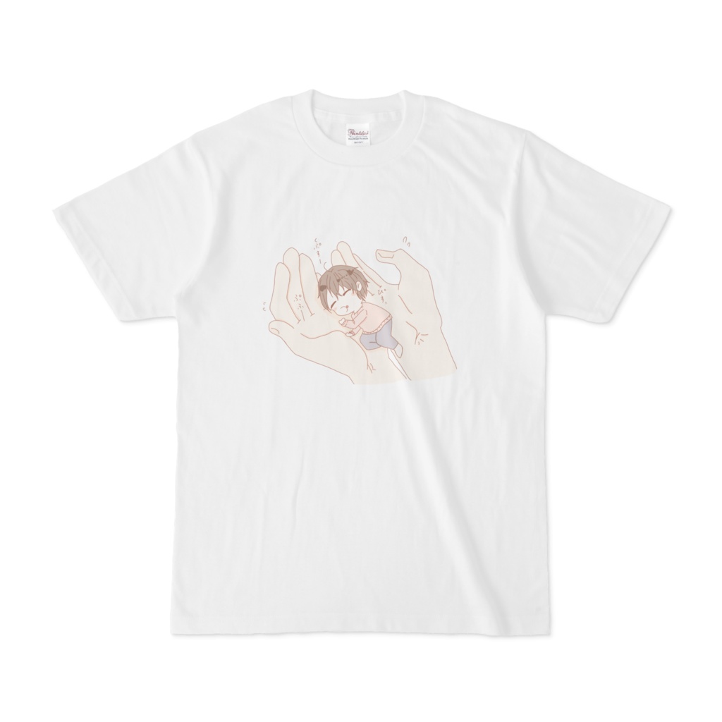 手乗りflamingo Tシャツ 白