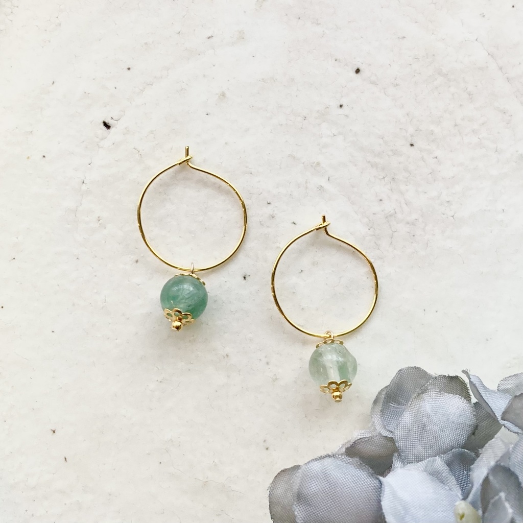 フローライトのピアス