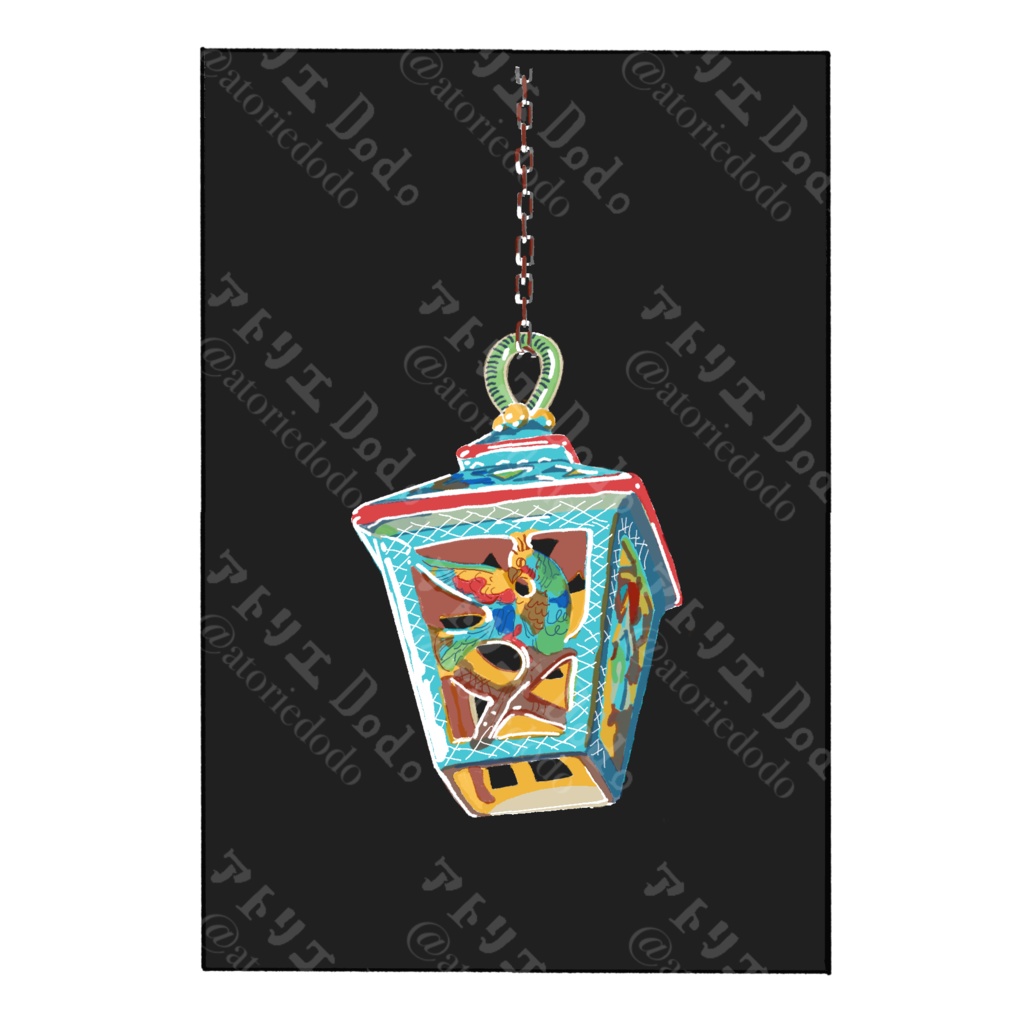 「異境-1」版画風ポストカード