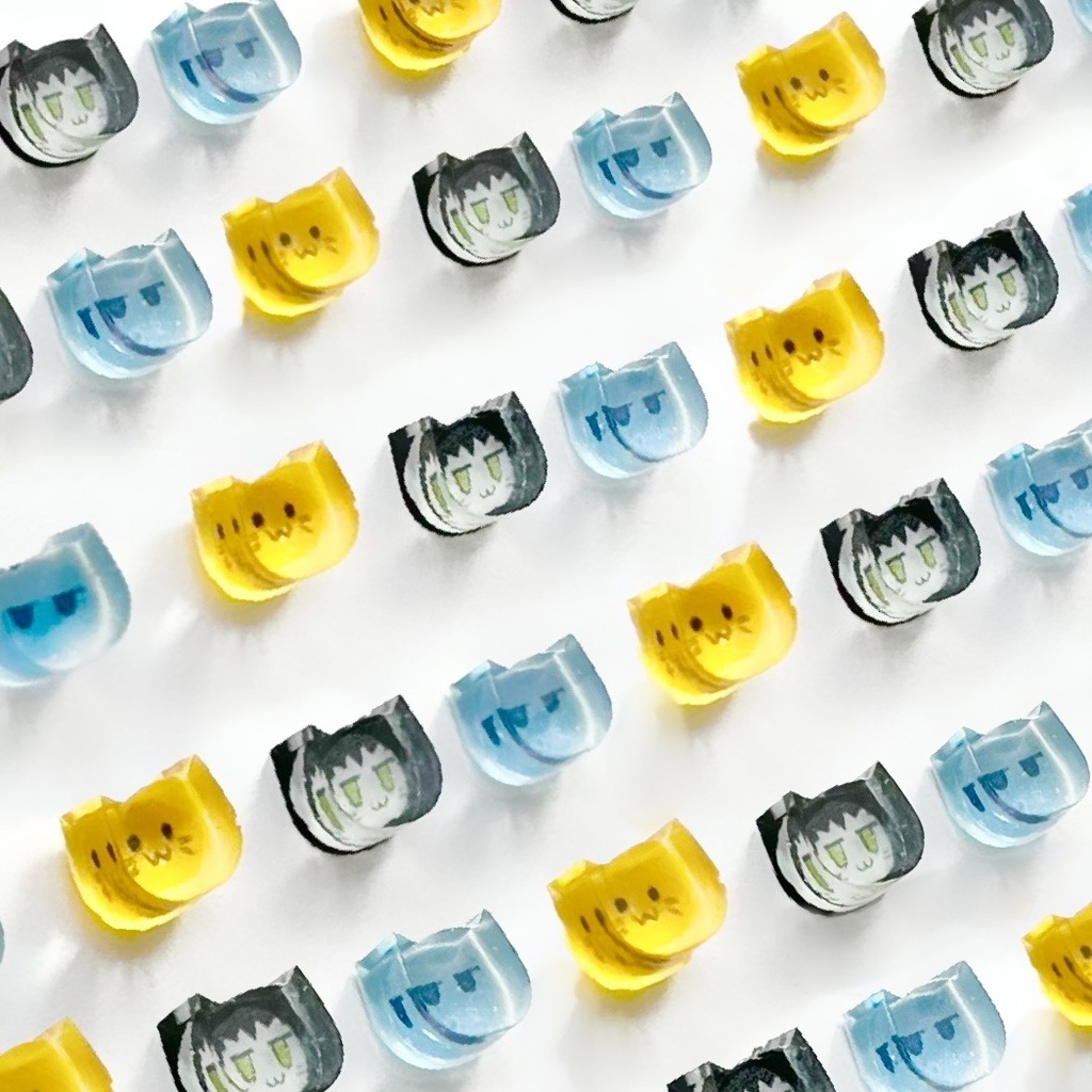 藍にゃんぷっぷー(ai_blobcat)ネックレス