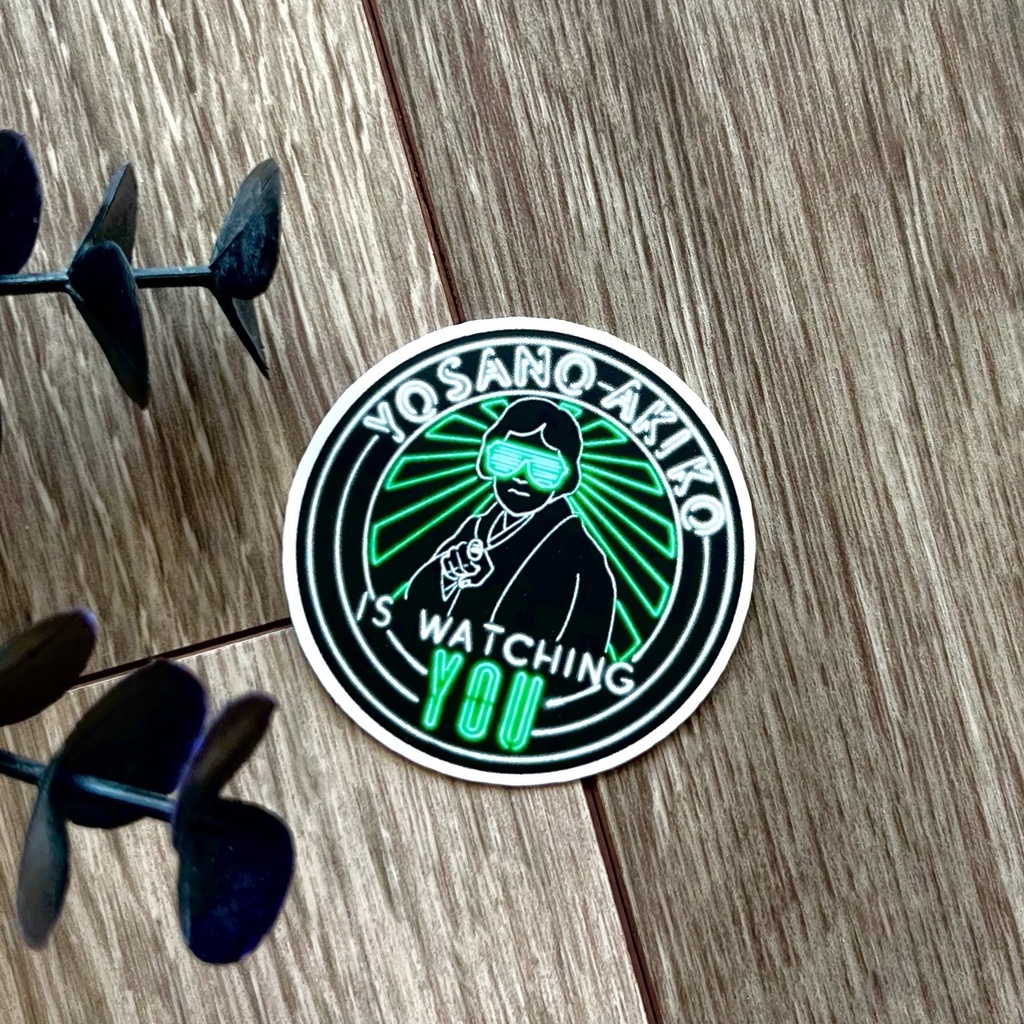 ネオン与謝野晶子ステッカー