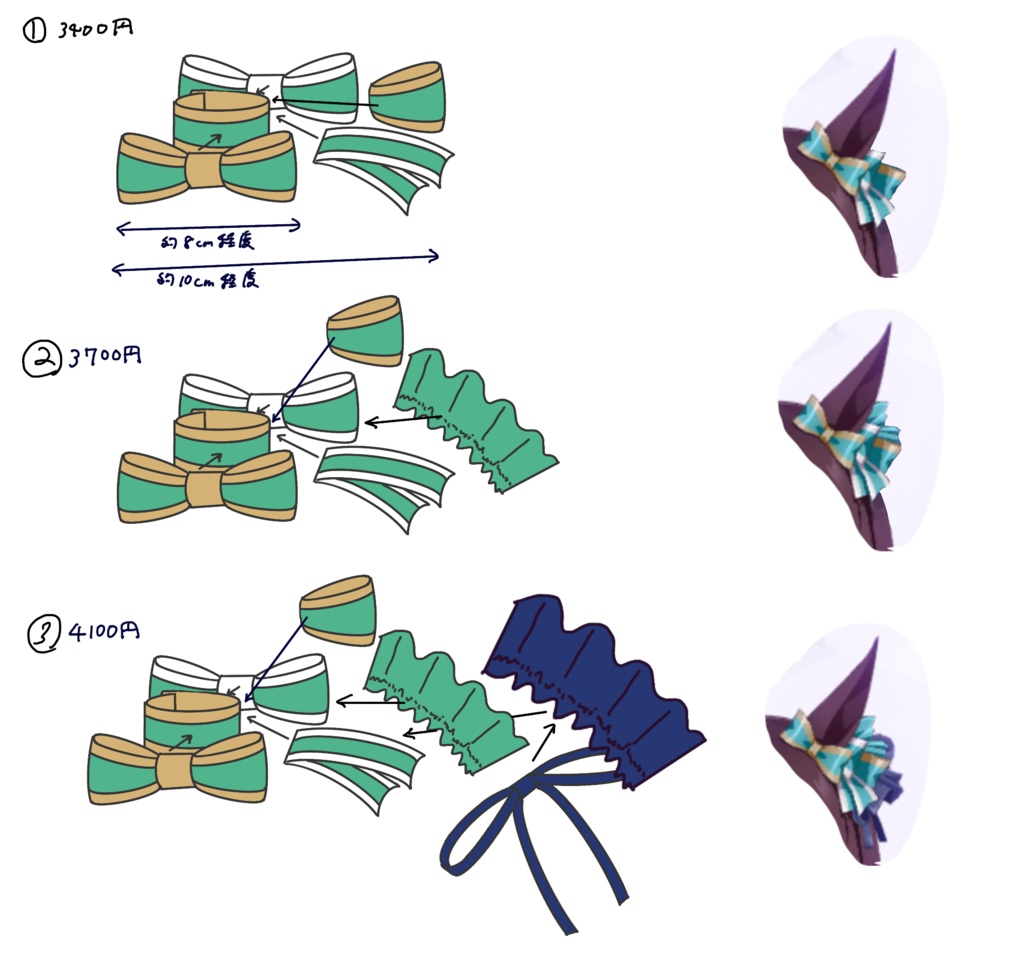 メジロドーベル耳飾り再現バッグチャーム