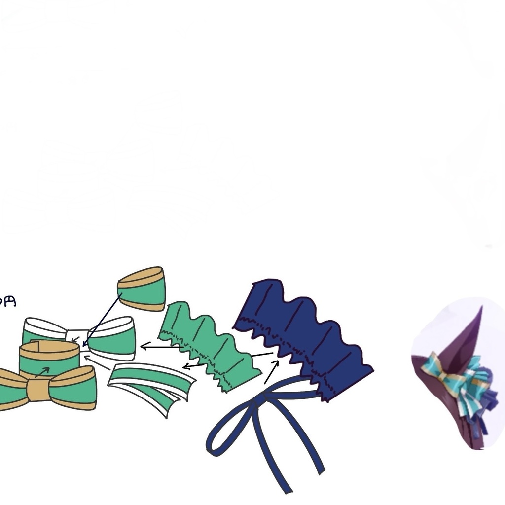 メジロドーベル耳飾り再現バッグチャーム