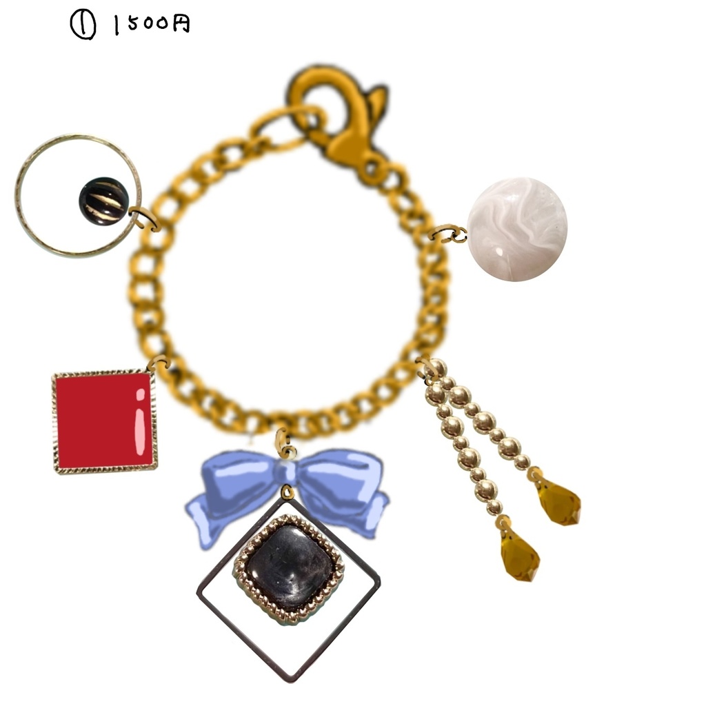 ゴールドシチー私服イメージバッグチャーム