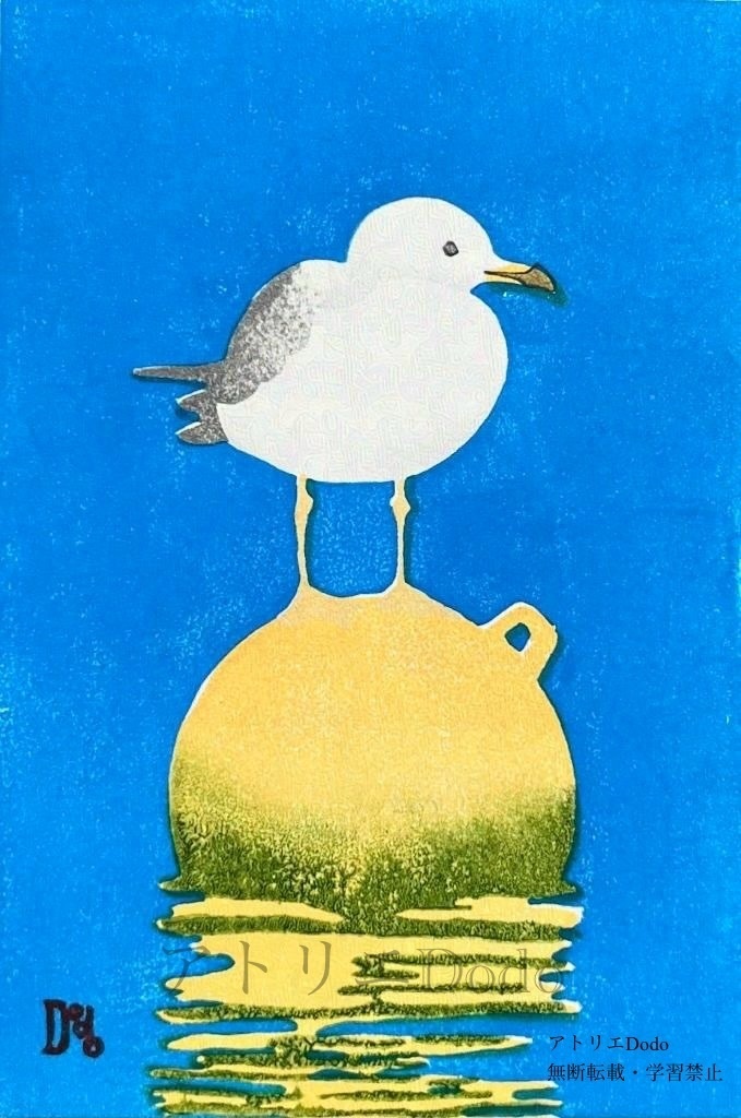 「よすが」オリジナル版画原画 額付き 葉書サイズ