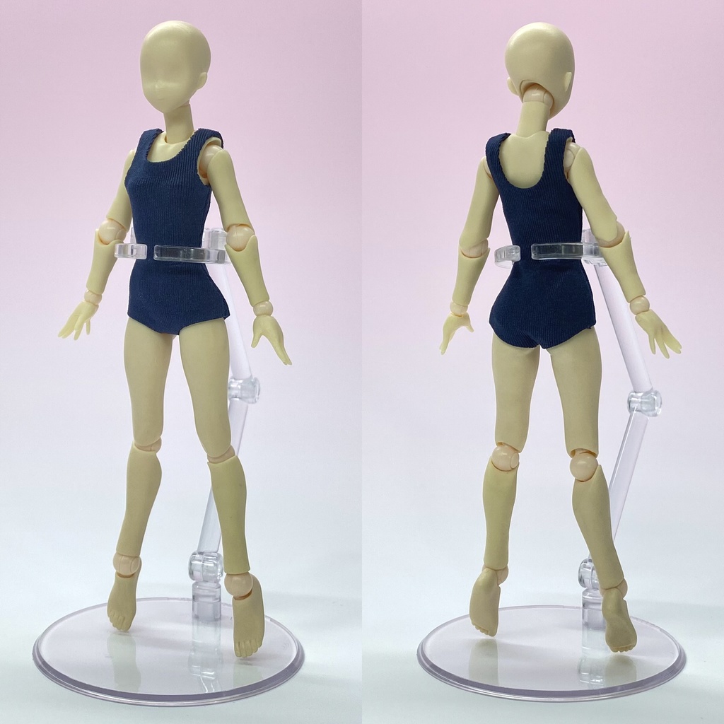 1/12サイズ スクール水着Sサイズ(紺・青) 素材ちゃんS・M用