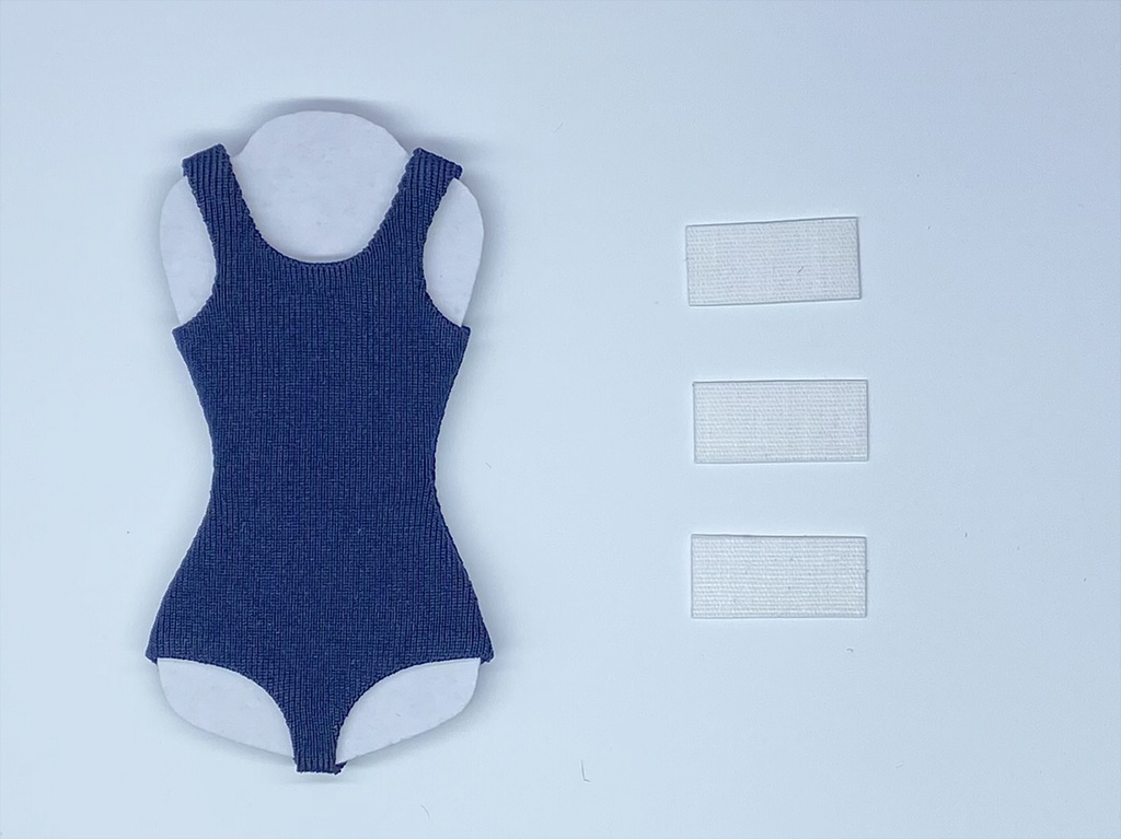 1/12サイズ スクール水着Sサイズ(紺・青) 素材ちゃんS・M用