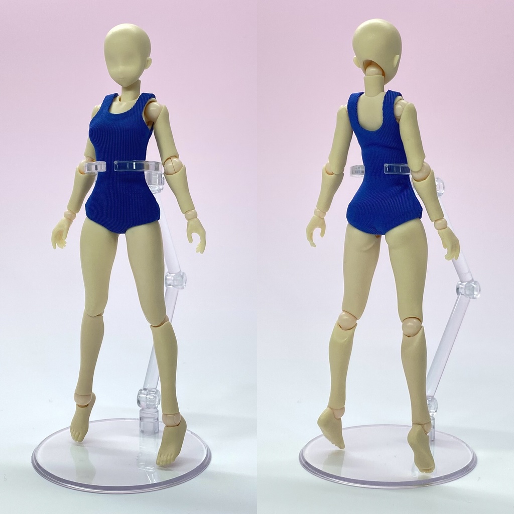 1/12サイズ スクール水着Sサイズ(紺・青) 素材ちゃんS・M用