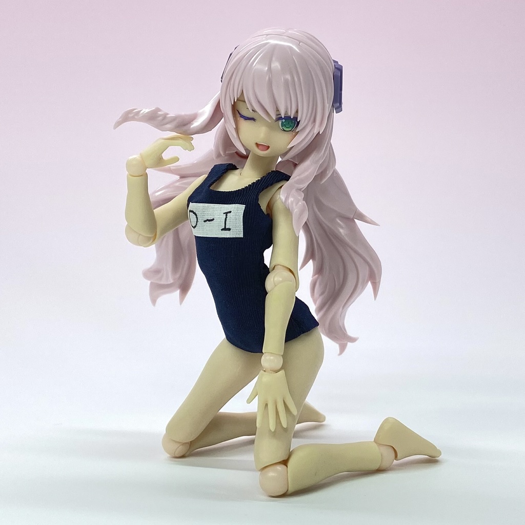 1/12サイズ スクール水着Sサイズ(紺・青) 素材ちゃんS・M用